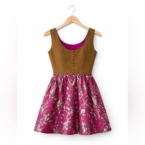 Anilee Overture Maribel Paint Splatter Dress Sz 6 Y2K Vintage